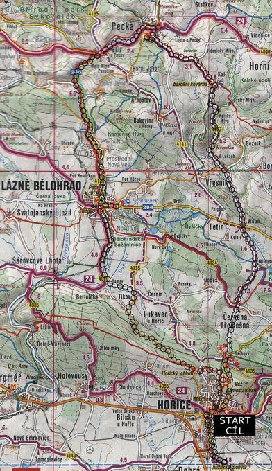  Hoice, Lzn Blohrad, hrad Pecka 45 km