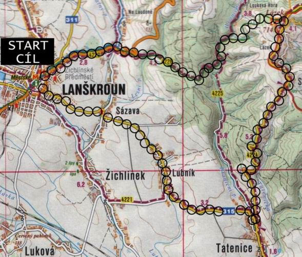  Lankroun, vstup na Lzek 29 km