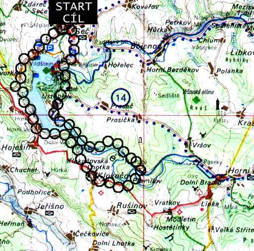 Okolo Sesk pehrady 19 km