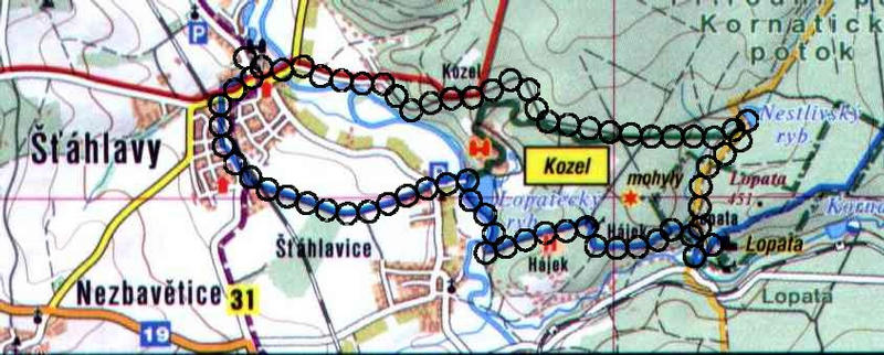 Na zmek Kozel a hrad Lopata 15 km