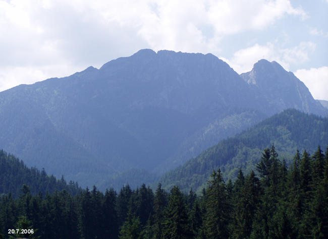 ZAKOPANE - pohled  na GIEWONT 1894 m