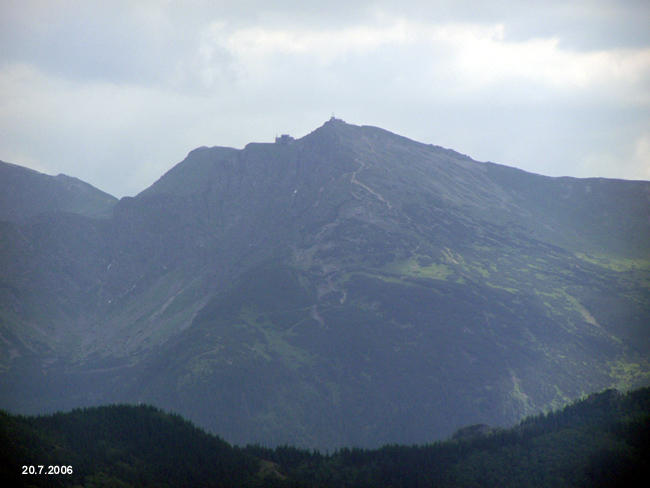 Pohled z Gubalowky 1120 m na KASPROWY WIERCH 1985 m