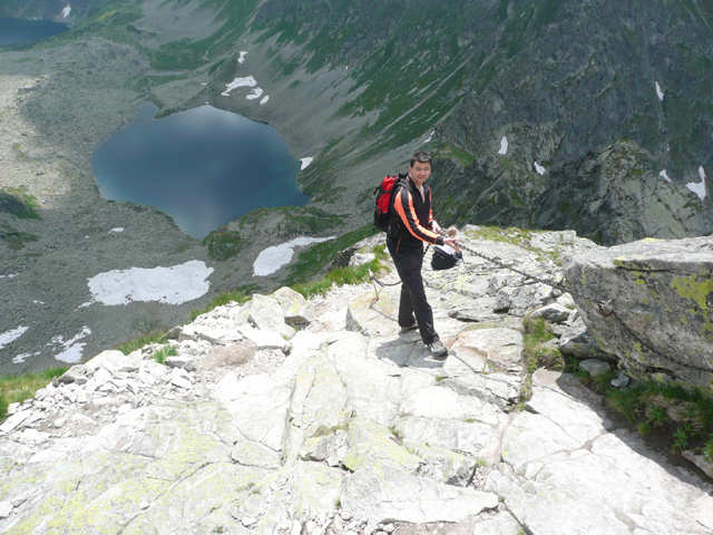 Cestou ze Swinice 2301 m - pohled na Zadni Staw Polski