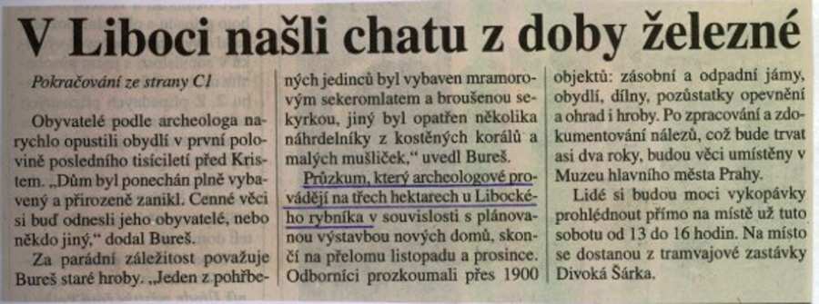 Liboc v tisku.