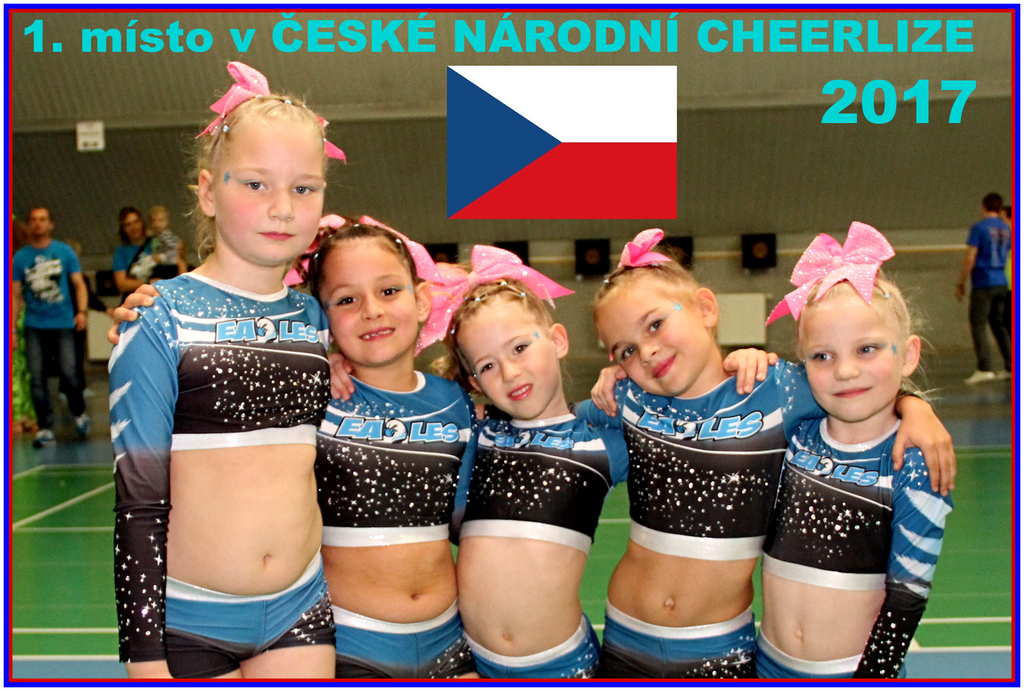 Kaenka s grupem EAGLES PRAHA, jsou vtzky ESK REPUBLIKY V CHEER LIZE. BLAHOPEJEME !!!!