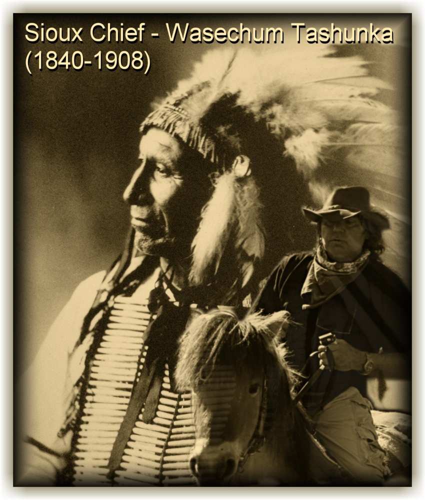 Oglala Sioux Chief - Wasechum Tashunka (1840-1908)  