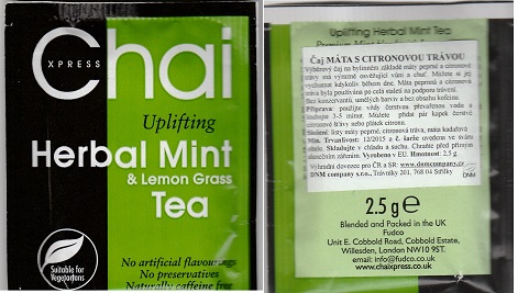 CHAI herbal Mint lemon grass