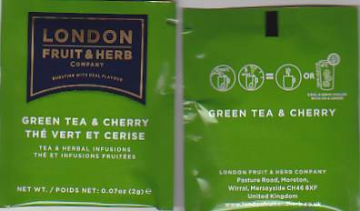 LONDON-Green tea and cherry