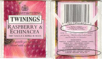 TWINNINGS- Raspberry &Echinacea