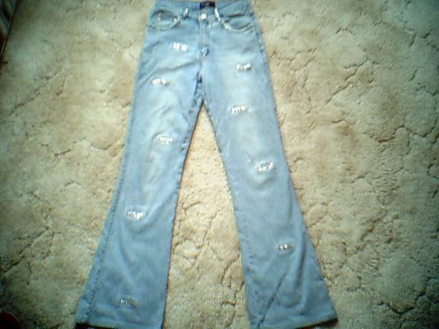 Elast.rifle vel.cca 152-158  zn.LYNNE JEANS za 140,-