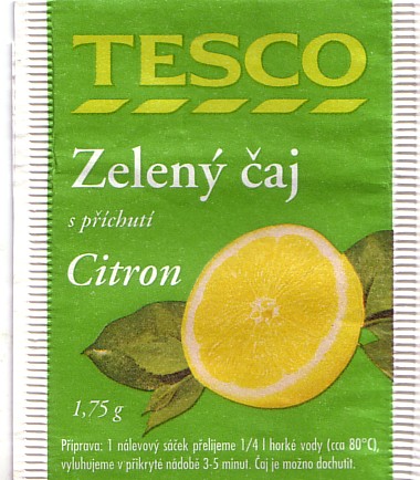 tesco - zelen s citronem