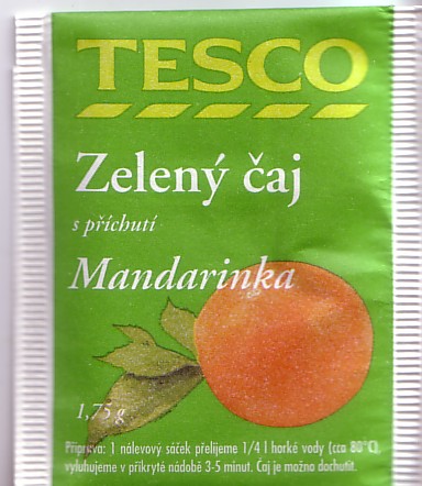 tesco - zelen s mandarinkou