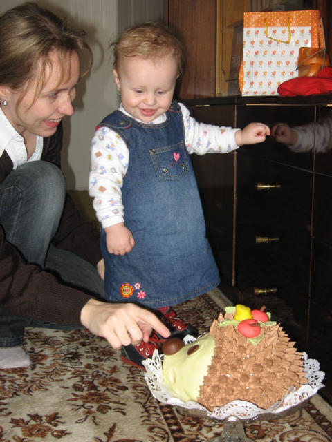 U dortu s maminkou