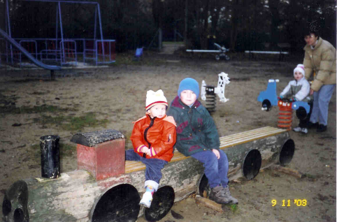 Matteo a Ondra v parku