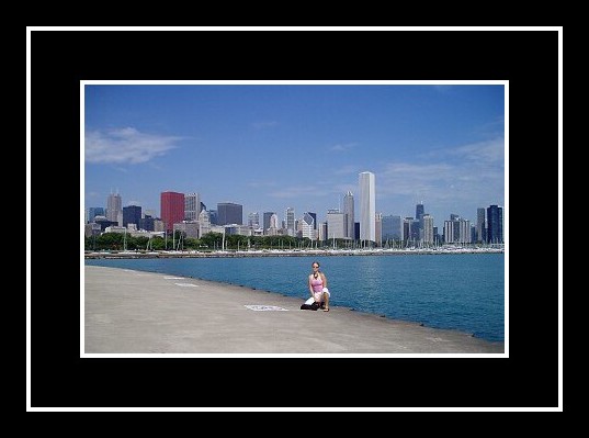 Lake Michigan a panorama Chicago Downtown