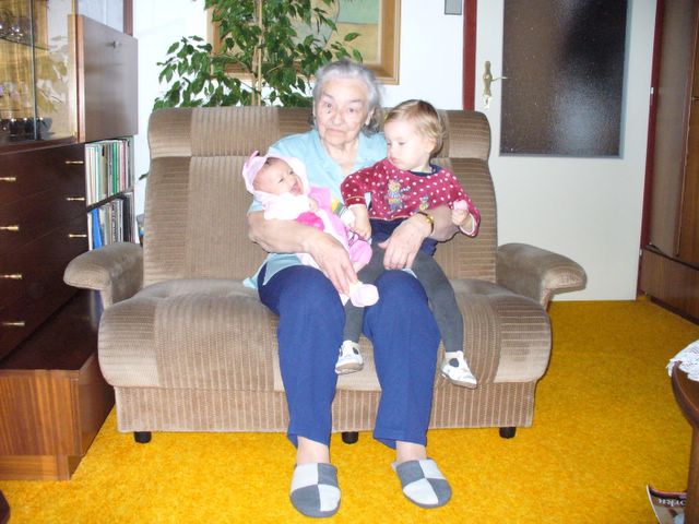 With great-grandmother 