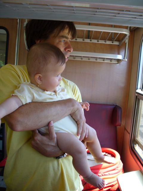 Fascinated first time in the train