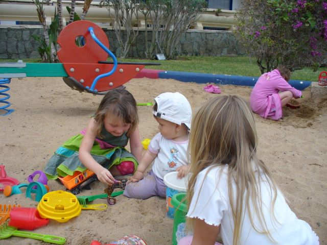 In the playground with my friends