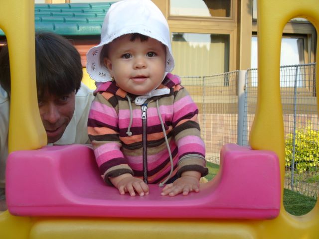 Climbing a slide