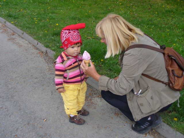 First time tasting ice cream