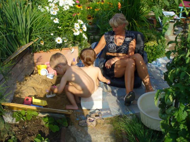 Hot summer in the garden in Olomouc