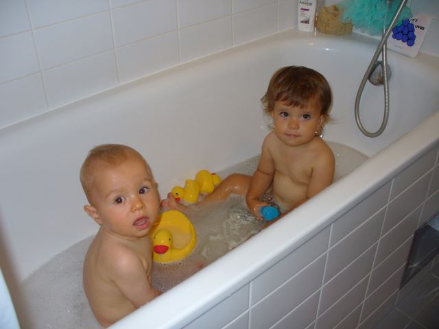 Common bath with my cousin Jakub