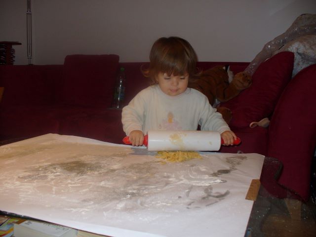 Preparing Christmas cookies