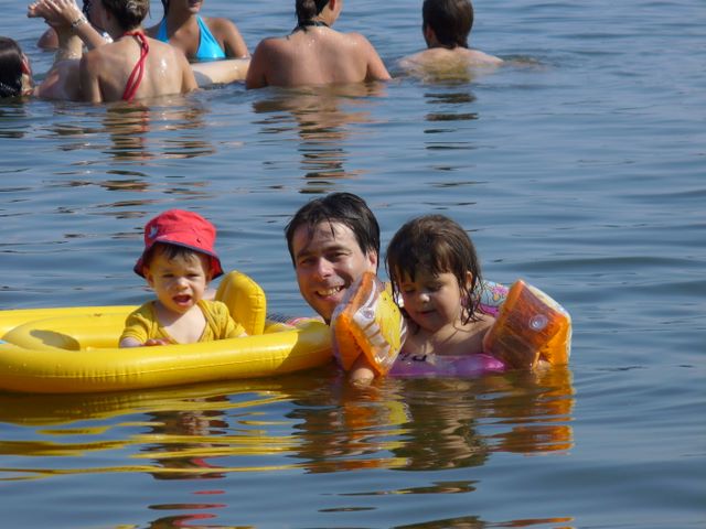 Swimming in the lake Jesenice