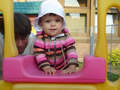 Climbing a slide