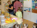 Preparing a lantern for parade