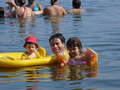 Swimming in the lake Jesenice