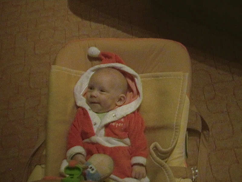 moje prvni vanoca a jako santa