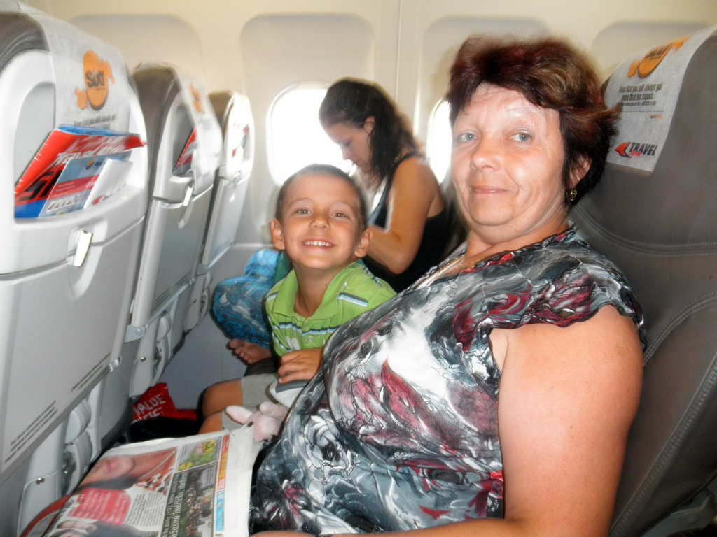 S babi v letadle
