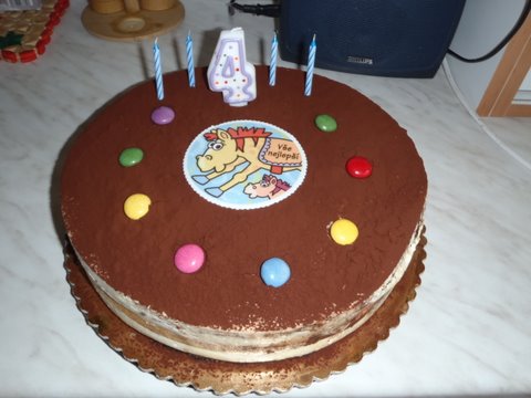 Druh narozeninov dortk (Fla - 4 roky)