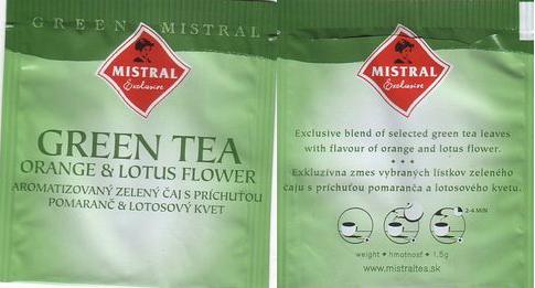 green tea orange & lotus fower