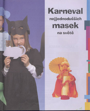 kirigami karnevalov maska